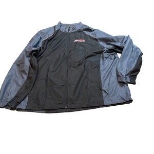 Rams Basketbll Windbreaker Jacket Men’s XXL Black Gray Full Zip